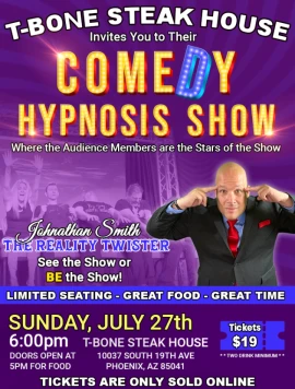 Comedy Hypnosis Show with Johnathan Smith aka The Reality Twister